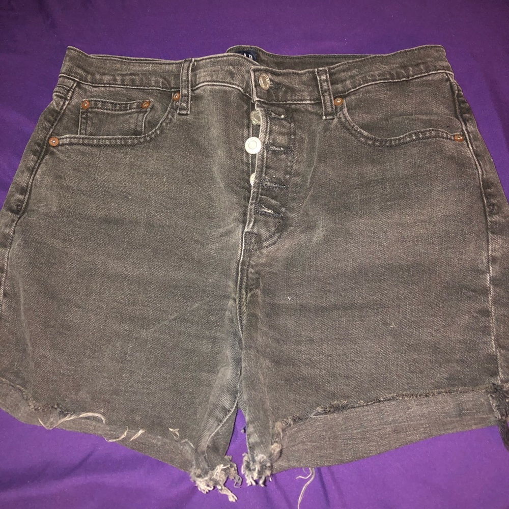 Faded black Utility shorts
